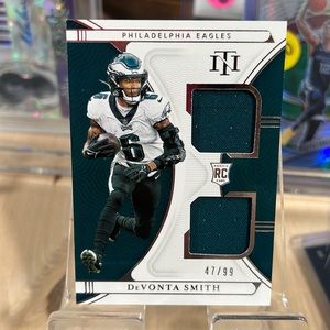 Devonta Smith National Treasure 3 patch Philadelphia eagles #/d
